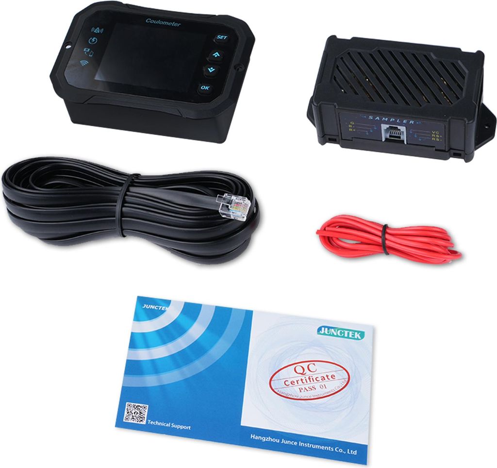 WIFI Batterie Monitor 100A mit 2,4 Zoll Farb-LCD, Spannungs- und Stromtester für Lithium- und Bleiakkus mit Fernüberwachung via App