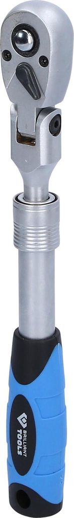 Brilliant Tools 3/8 Teleskop-Umschaltknarre mit flexibelem Kopf (250 - 350 mm)