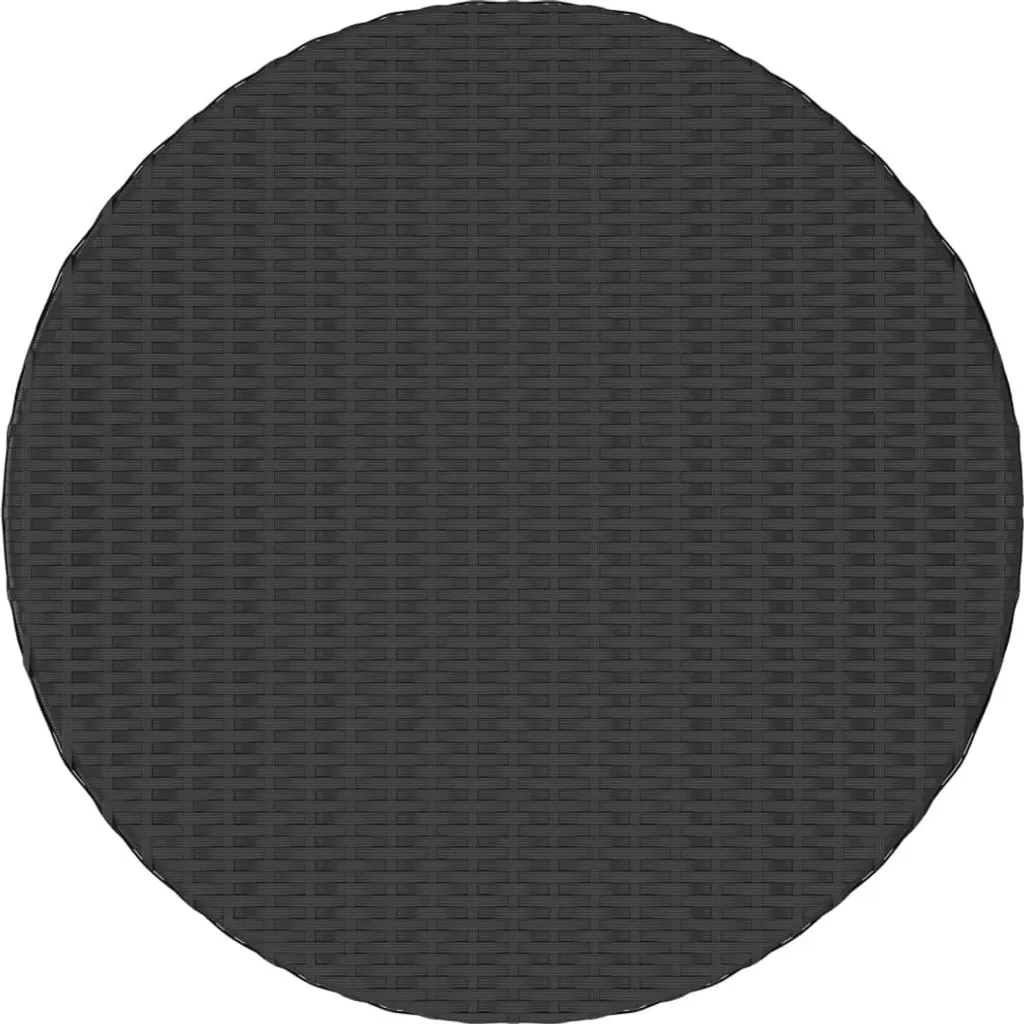Table basse de jardin carrée en rotin synthétique noir 68 cm vidaXL