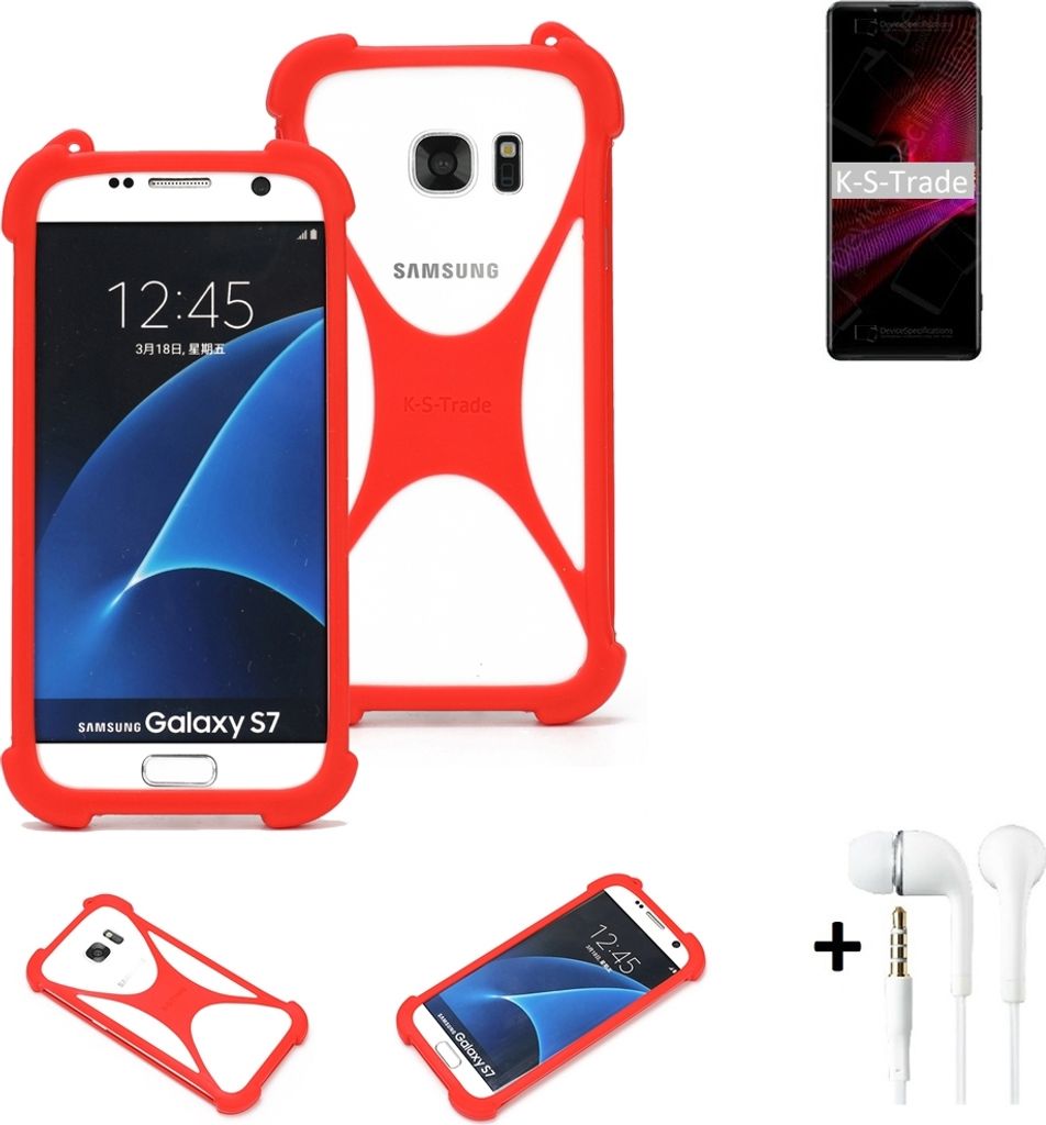 Handy-hülle + Kopfhörer kompatibel mit Sony Xperia 1 III Schutz-hülle Bumper Silikon Schutz Hülle Cover Case Silikoncase Silikonbumper TPU