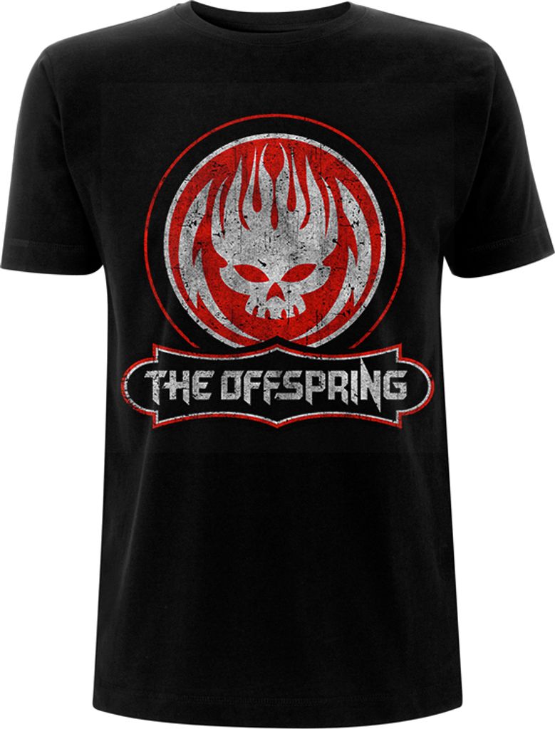 The Offspring Distressed Skull Black 2XL T-Shirt