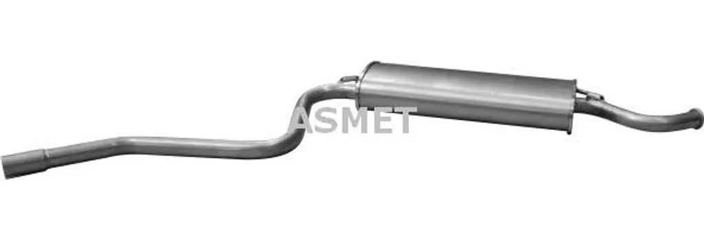 Silencieux arrière ASMET 16019 remplace OE 7697379 Fiat Cinquecento Acier
