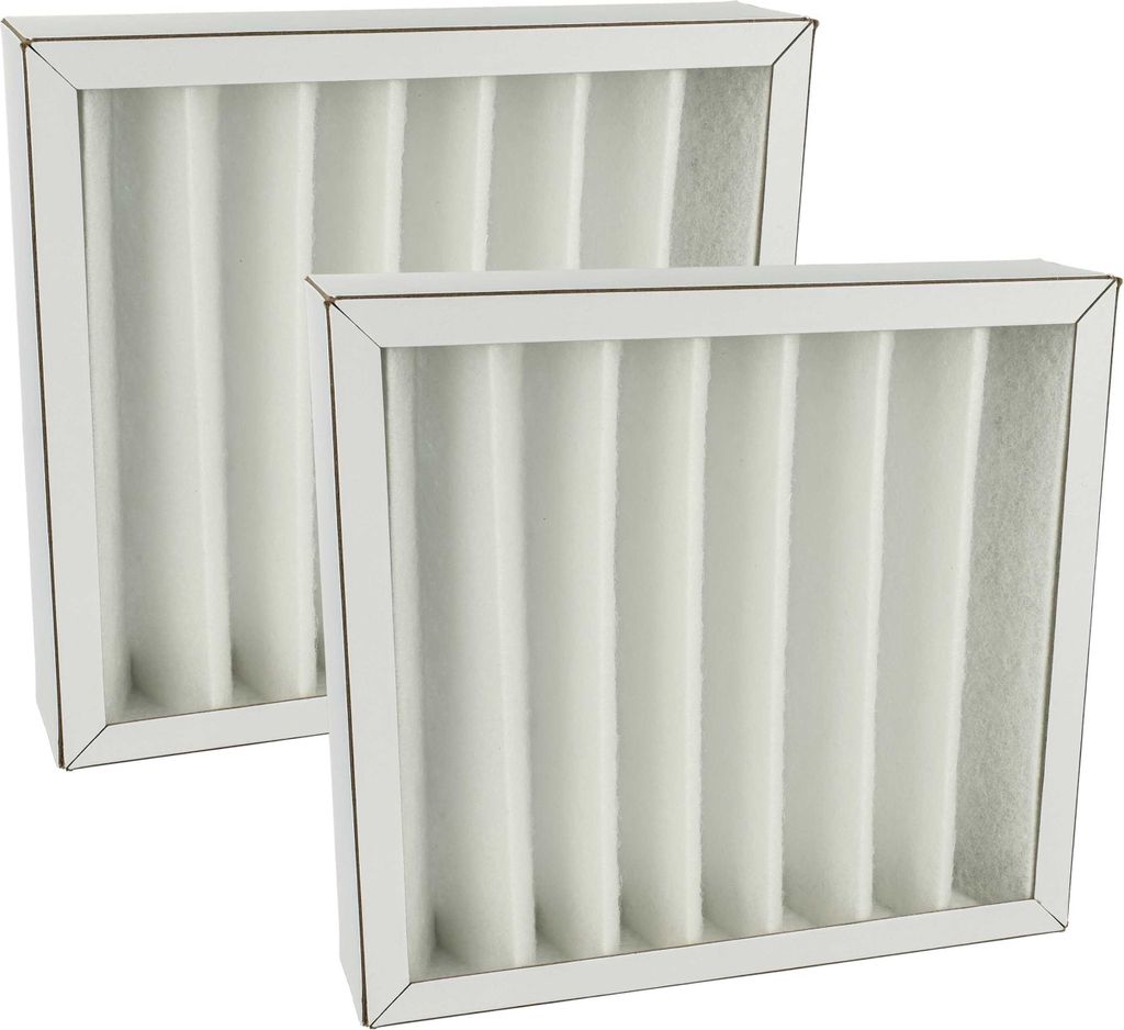vhbw 2x Luftfilter G4 Ersatz für Pluggit ADFG4F7-160 für Lüfter, Badlüfter, Ventilator, Lüftungsgerät - Weiß