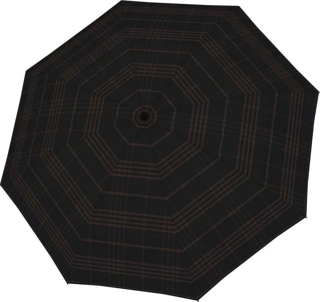 Doppler Parapluie de Poche Carbonsteel Duomatic Karo Black et Grey