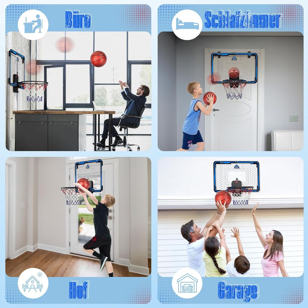 Basketballkorb, Indoor Basketball Korb Tür für Kinder Produktbild 5