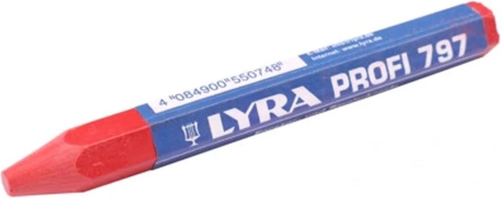 Gesso per segnare Cimco, rosso, 1 pezzo. Immagine del prodotto 
