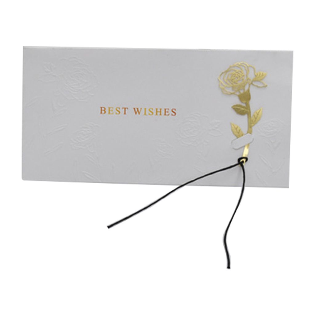 1 Set Grußkarte auffällige glatte Kanten Papier Jubiläum Festival Danke Karten für Party-Golden B