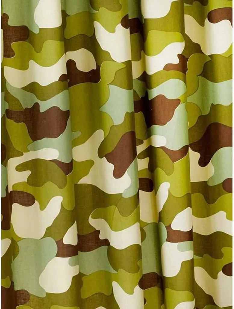Rideaux Camouflage Floso AG3911 Rembourrés Verts - 183 cm x 168 cm