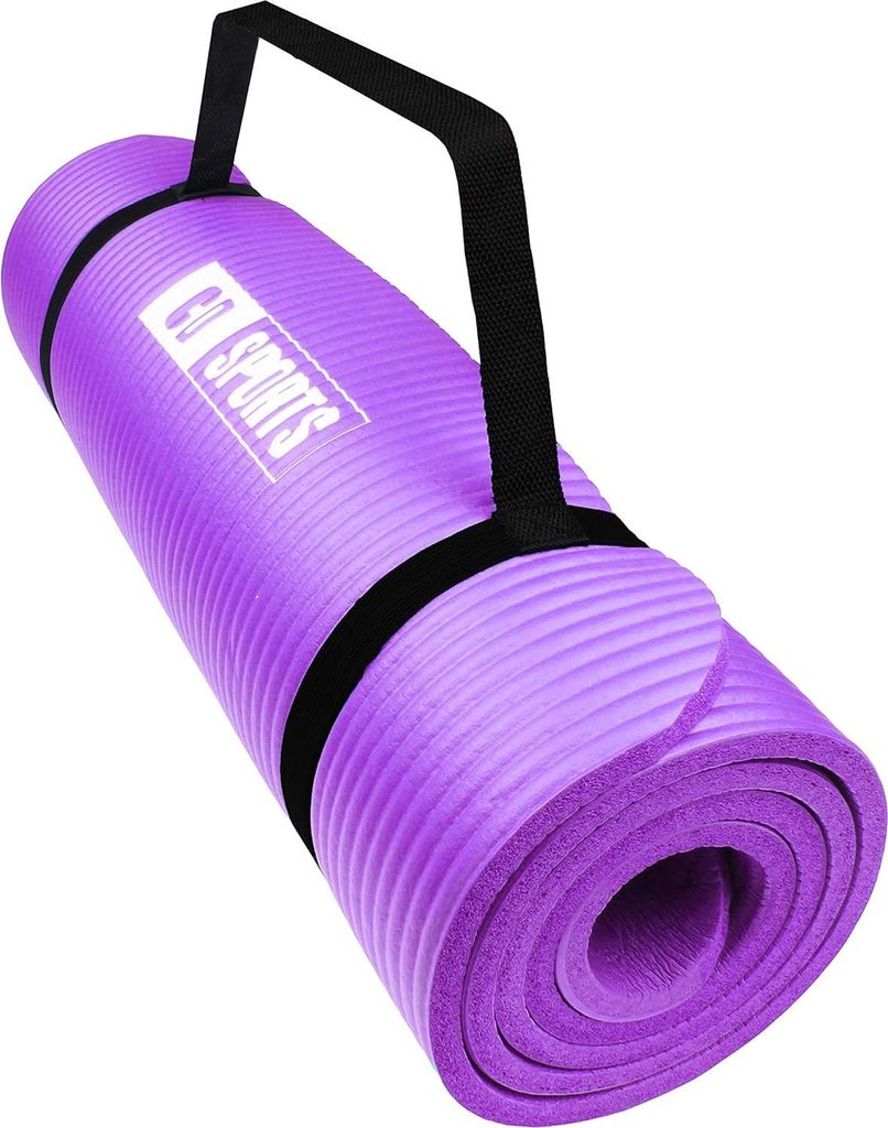 Yoga Matte NBR Antirutschmatte Ideal für Pilates Übungen Fitness Gymnastik - CalmaDragon 85611 - Extra Dick und Lang - 180x60x1cm Yoga Handtuch A...