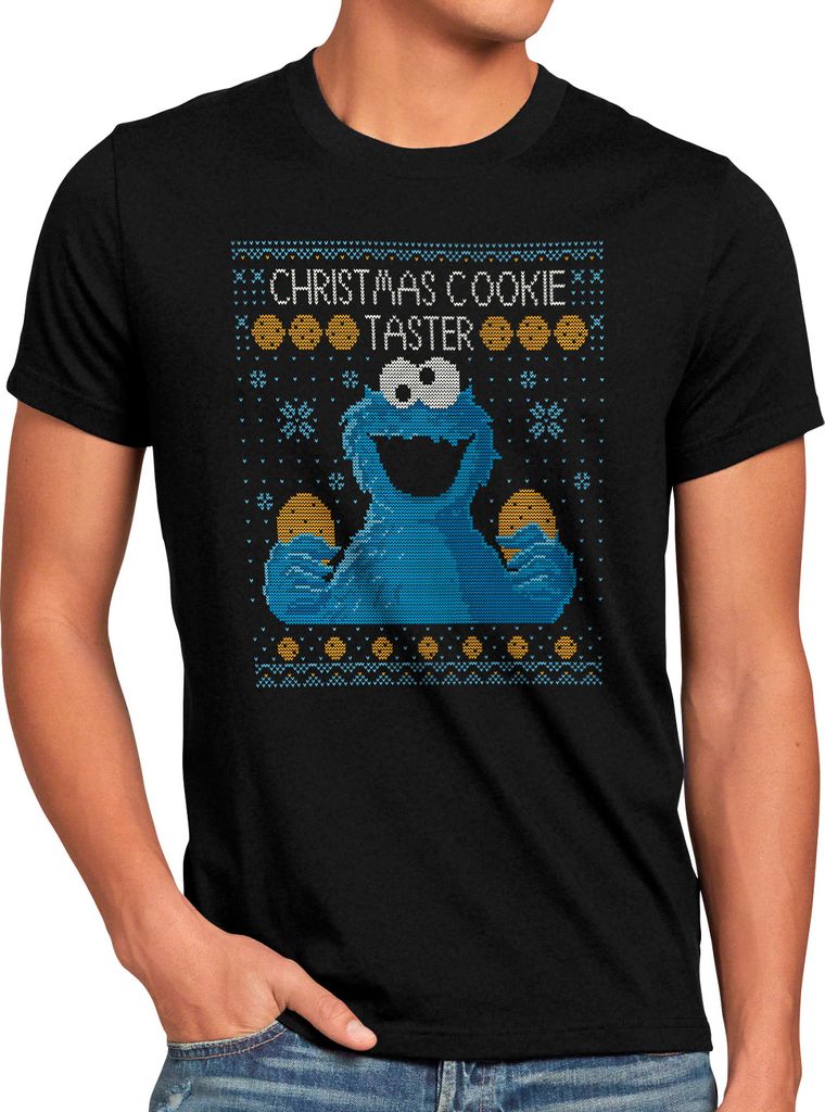 style3 Cookie Taster Herren T-Shirt xmas weihnachten weihnachtspullover pulli ugly sweater strick