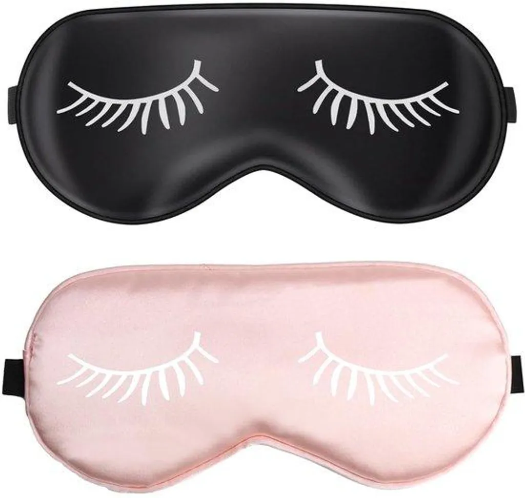 Masque de sommeil en soie réglable pour dormeurs sur le côté unisexe
