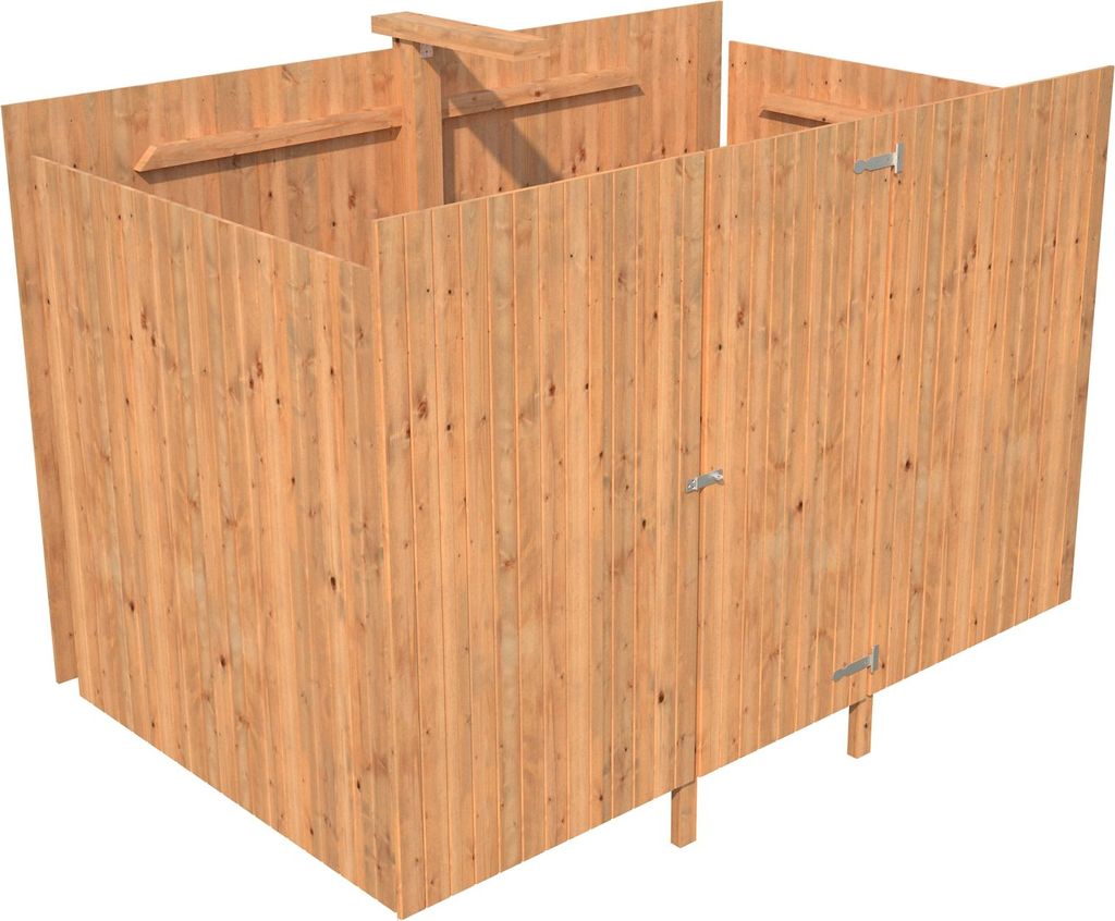 Palmako Karl 23,1 m² - Anbauschuppen 6,2 m² Hellbraun tauchimprägniert