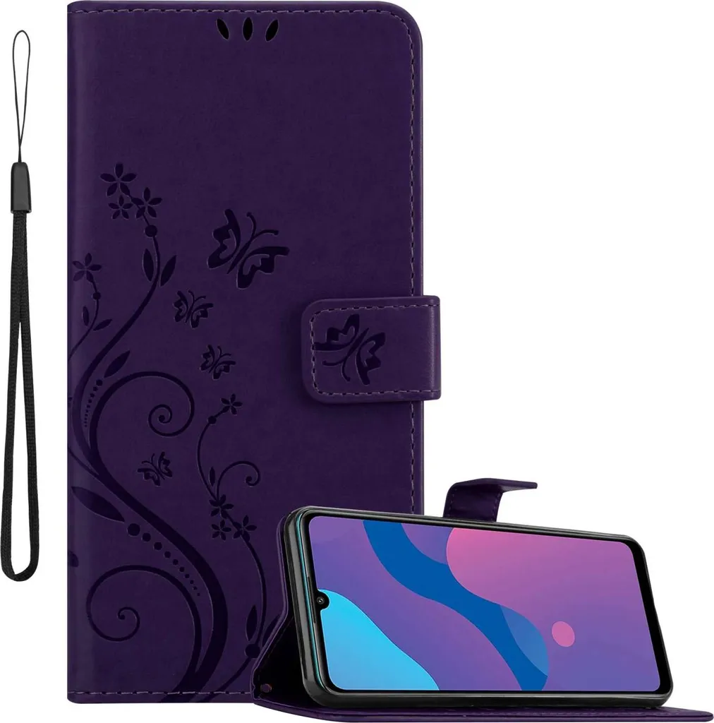 Cover Honor 9A Floreale Dark Purple Cadorabo - Stile Unico e Pratico