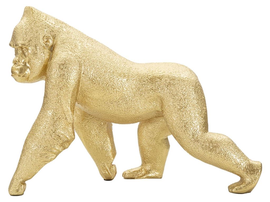 Mauro Ferretti sculpture gorille 29,7x11,5x21,8 cm or Image du produit 