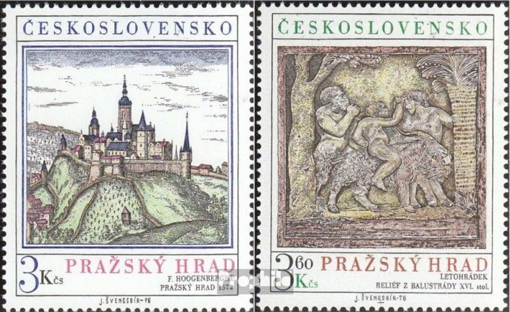 Briefmarken Tschechoslowakei 1976 Mi 2343-2344 (kompl.Ausg.) postfrisch Prager Burg