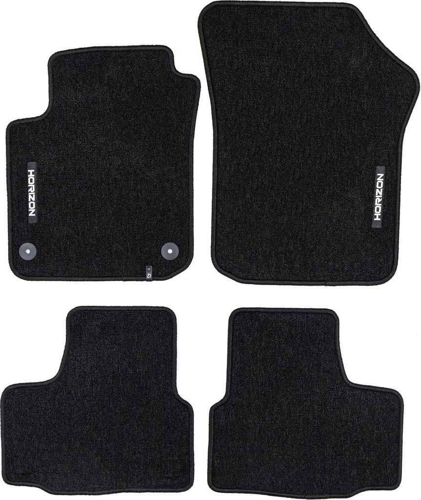 Velours Fußmatten für VW UP! 2011-2023 Autoteppich Automatten Schwarz 4 tlg
