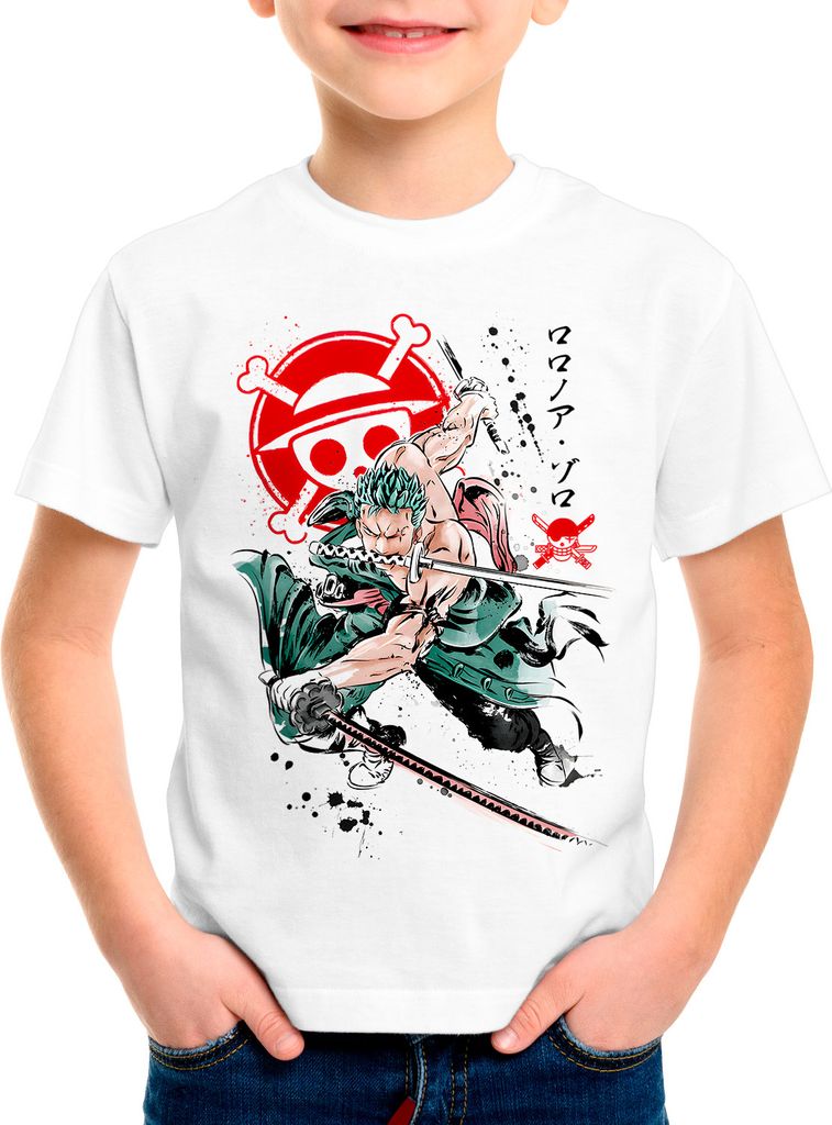 style3 Pirate Hunter Kinder T-Shirt anime manga luffy cosplay