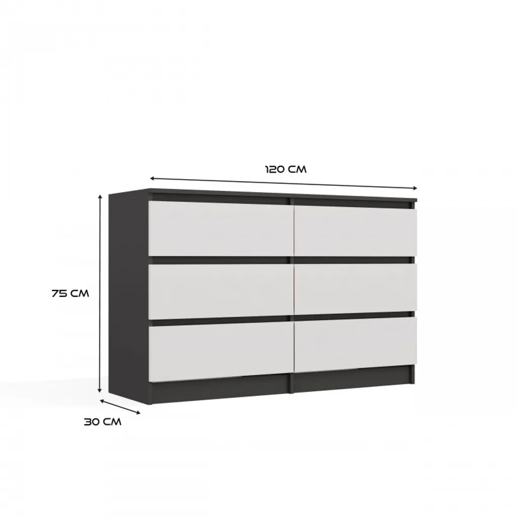 Optimisez votre espace avec la commode large TAAVI gain de place 6 tiroirs - 3