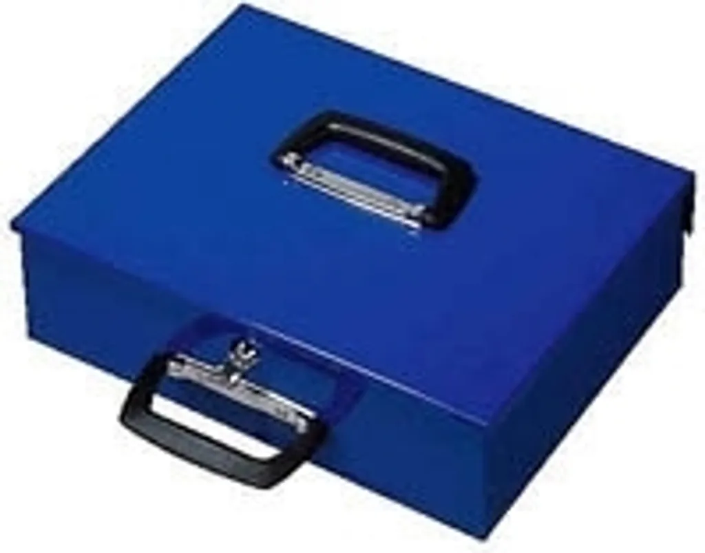 Boîte à billets bleue en acier robuste Werner Dorsch 150100803
