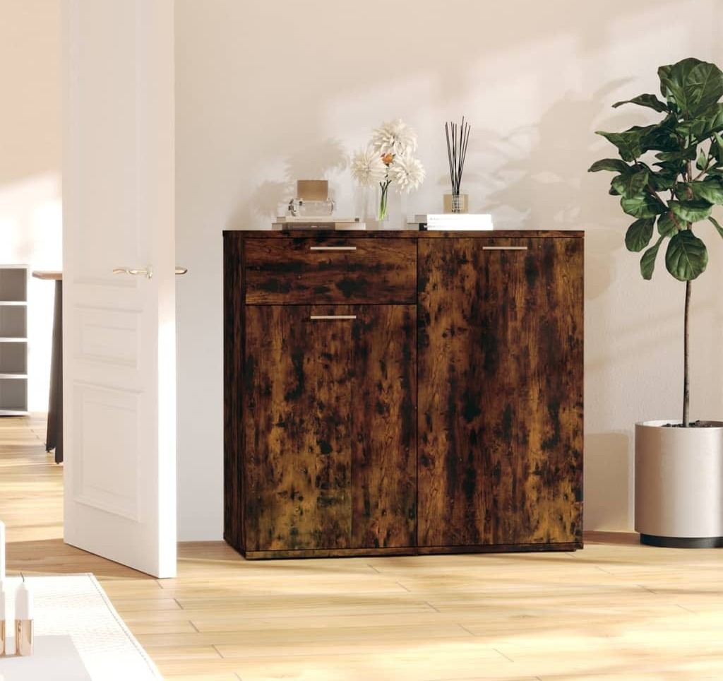 Maison Exclusive - Sideboard Räuchereiche 80x36x75 cm Holzwerkstoff
