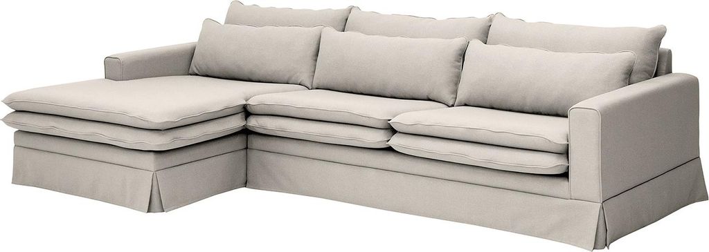 home24 Ecksofa mit Husse - Longchair - Webstoff