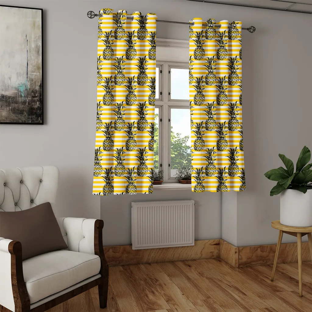 Rideau design ananas impression numérique haute qualité 280x175 cm