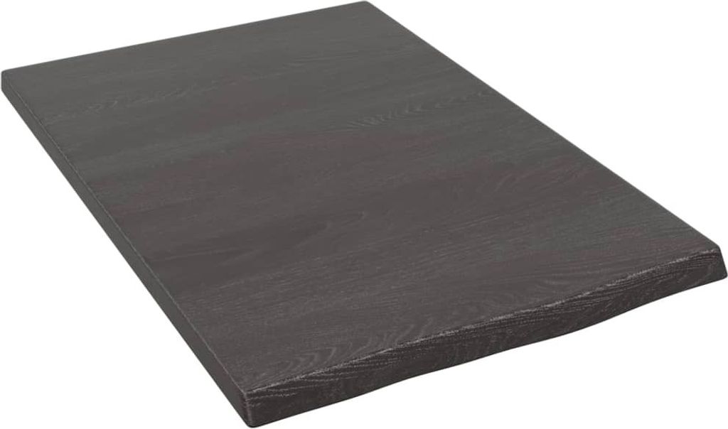 Wandregal Dunkelbraun 40x60x2 cm Massivholz Eiche Behandelt