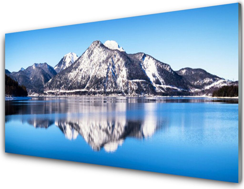 Acrylglasbilder 100x50 Wandbild Druck See Gebirge Landschaft
