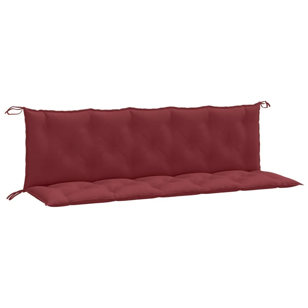Coppia Cuscini per Panca 180x50 Rosso Vino - Imbottitura 7cm Morbida - 3