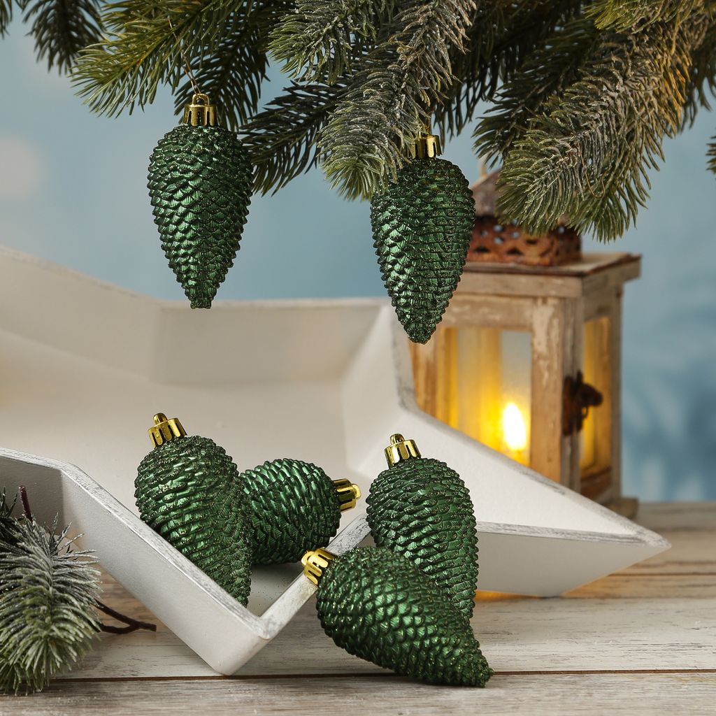 COM-FOUR Sternaufhänger 16x - Bruchfester Weihnachtsschmuck In 4 Designs