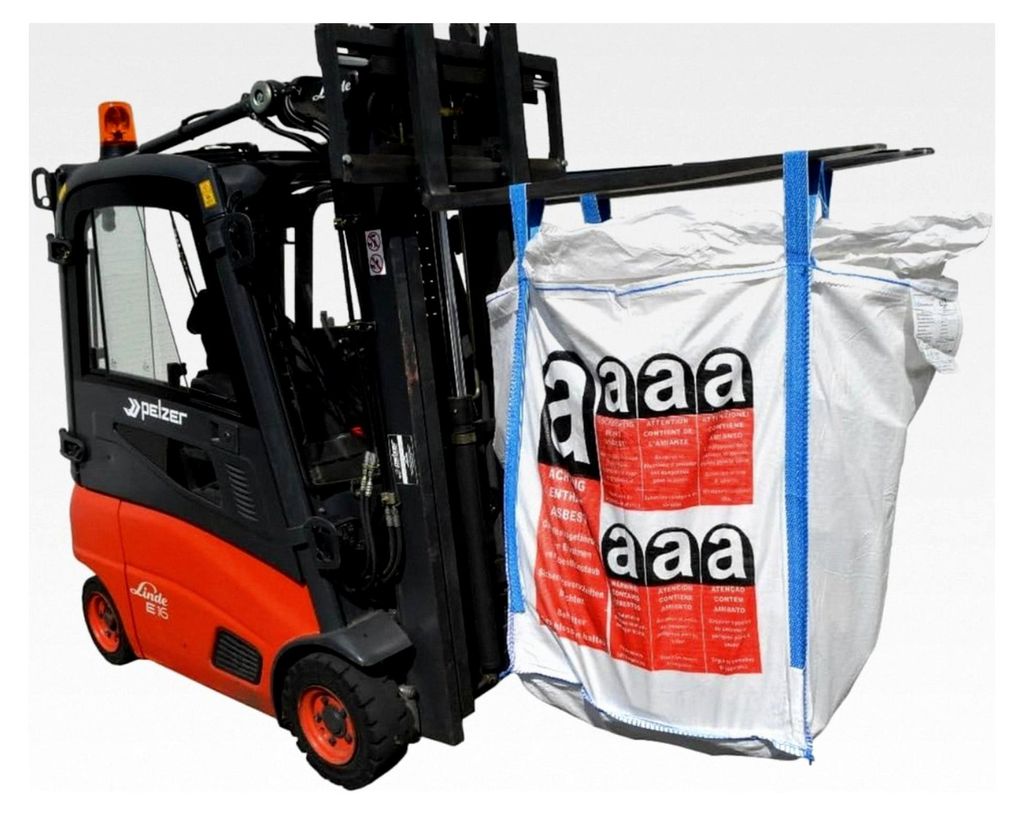 Asbest Big Bag - 90 x 90 x 110 cm - Tragfähigkeit 1000 kg - Entsorgung BigBag - ohne Inhalt
