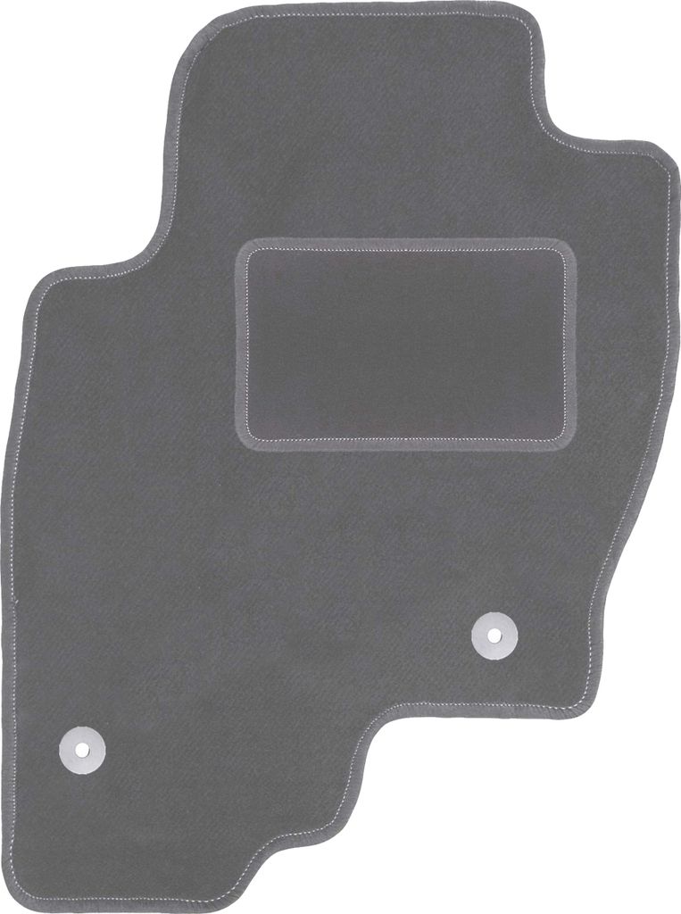 Fahrerfußmatte Velours graphit passend für Nissan Pathfinder R51 (2004-2014, SUV) – mit Befestigungen – passgenau