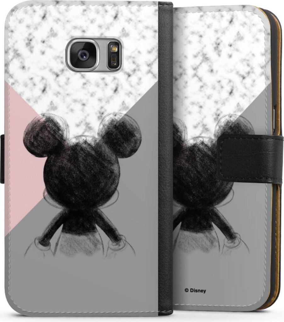 DeinDesign Klapphülle für Samsung Galaxy S7 Handytasche Lederhülle Tasche Disney Marmor Mickey Mouse