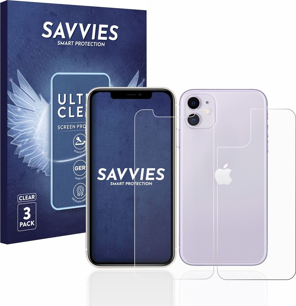 6x Für Apple iPhone 11 (Display+Rückseite) Schutzfolie Produktbild 