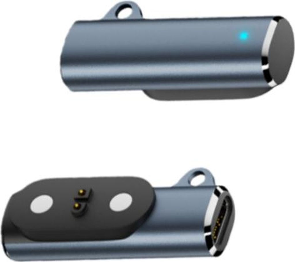 INF Magnetischer 2PIN Ladeadapter für Knochenleitungs-Kopfhörer Aluminiumlegierung Länge 3.28cm Breite 1.18cm 2 Stück Blau