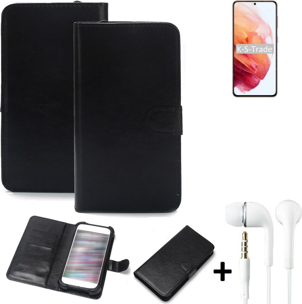 K-S-Trade Wallet Case Handyhülle kompatibel mit Samsung Galaxy S21 5G SD888 Schutzhülle Flip cover Flipstyle Tasche Hülle Flipcover Slim Bumper