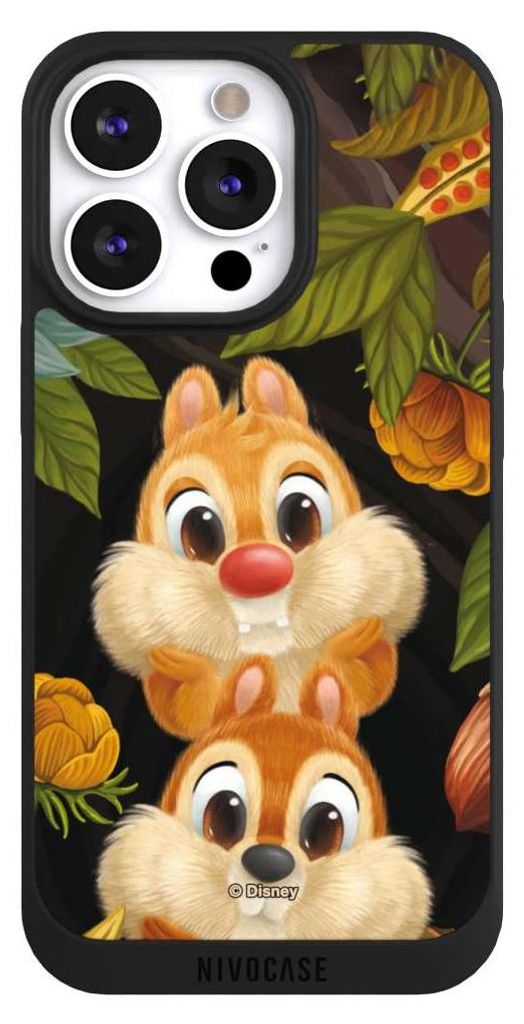 NIVOCASE Handyhülle für Apple iPhone 13 Pro Hülle NIVOpure Case Schwarz Disney Offizielles Lizenzprodukt Chip und Chap
