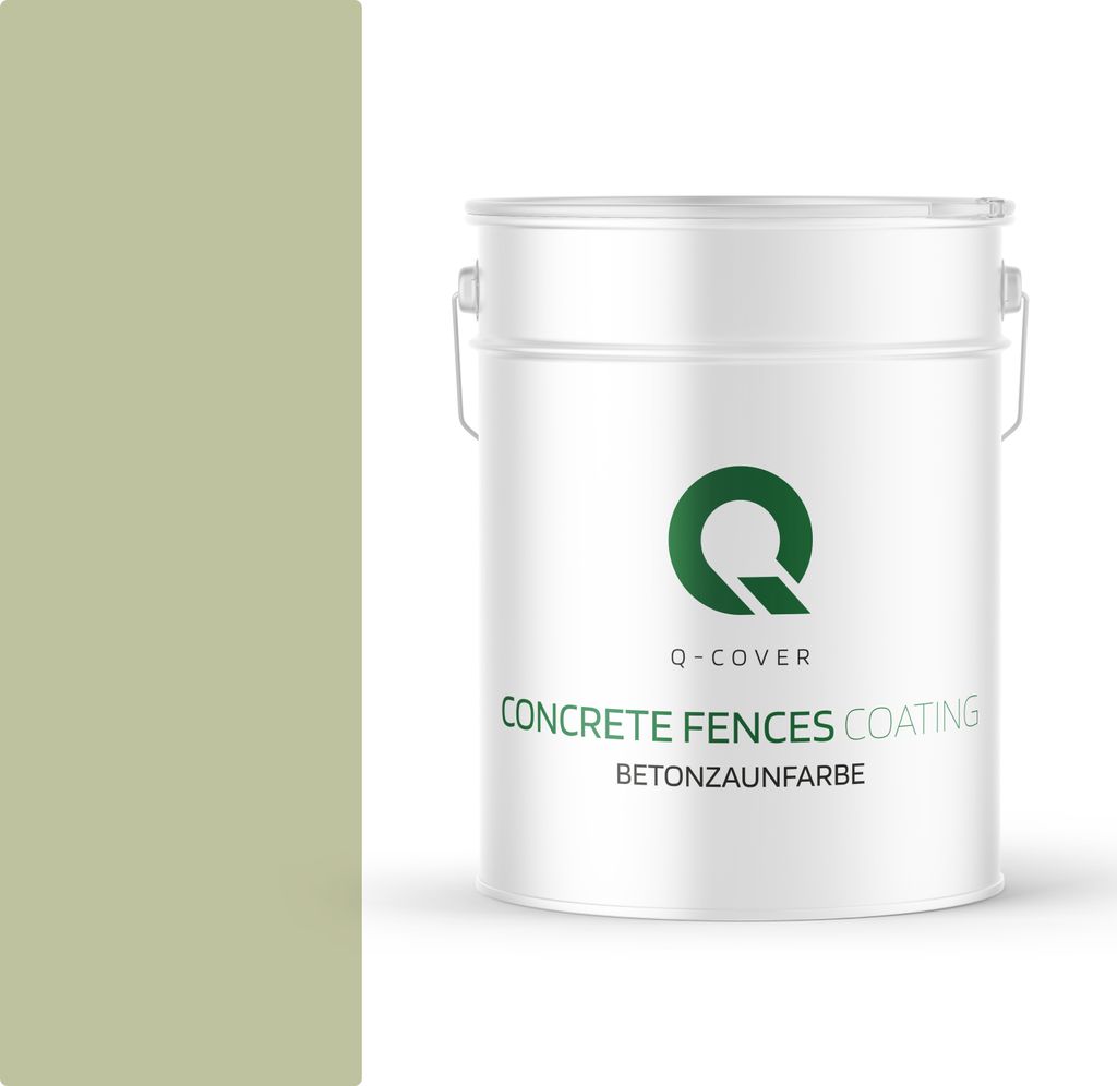 BETONZAUNFARBE 10 L Apfelgrün SILIKON FARBE AUßEN BETONFARBE | WASSERABWEISEND | ACRYLAT DISPERSION BETONELEMENTE LOTUSEFFEKT ABPERLEFFEKT