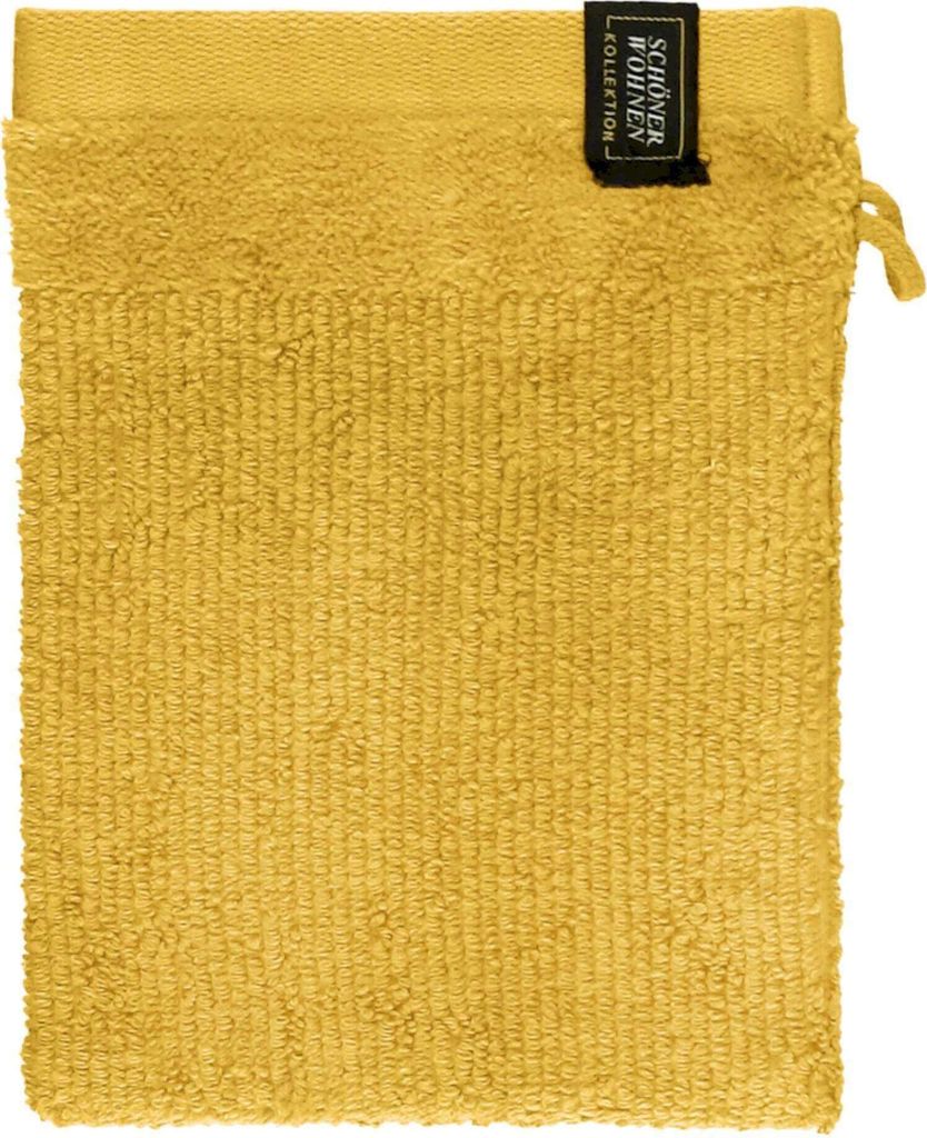 SCHÖNER WOHNEN-Kollektion Waschhandschuh SENSE-6 Gelb 16 x 21 cm