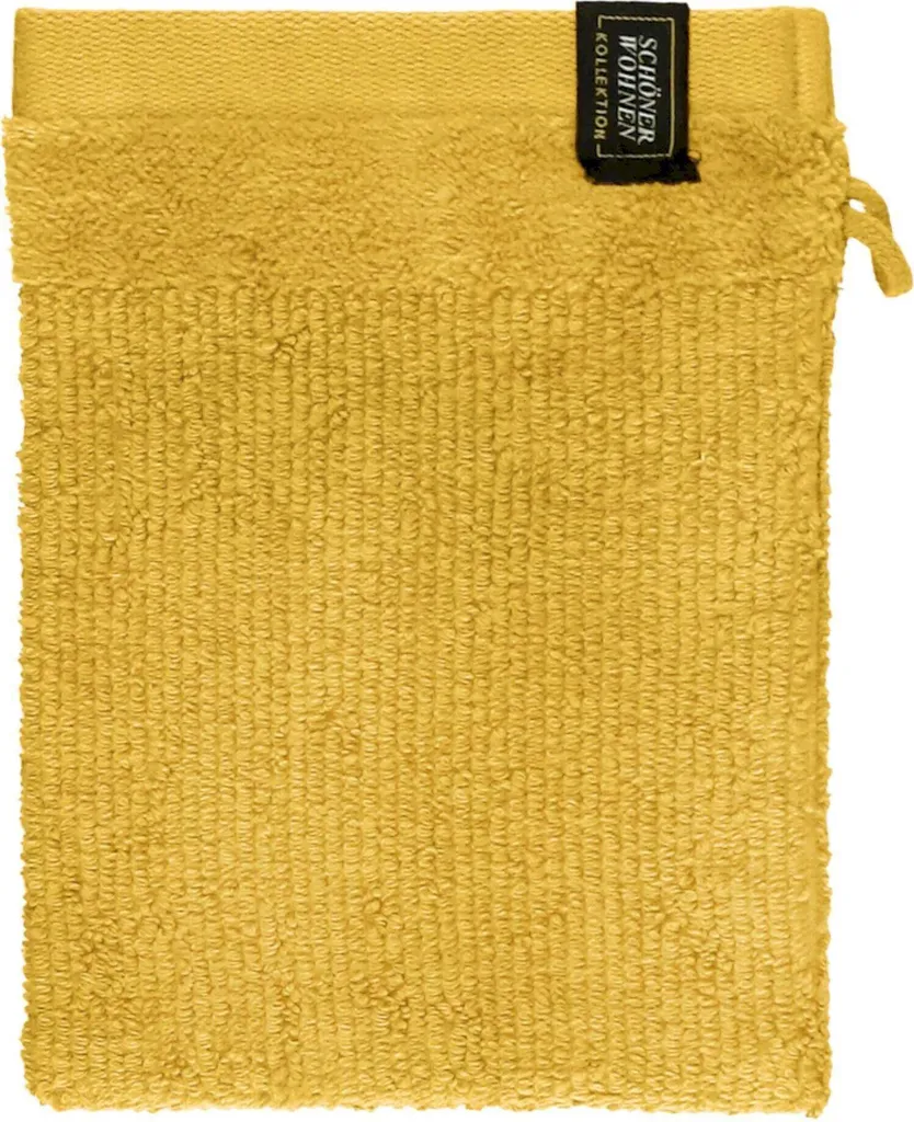 SCHÖNER WOHNEN SENSE Giallo: Lavetta 16x21 cm in Cotone Premium