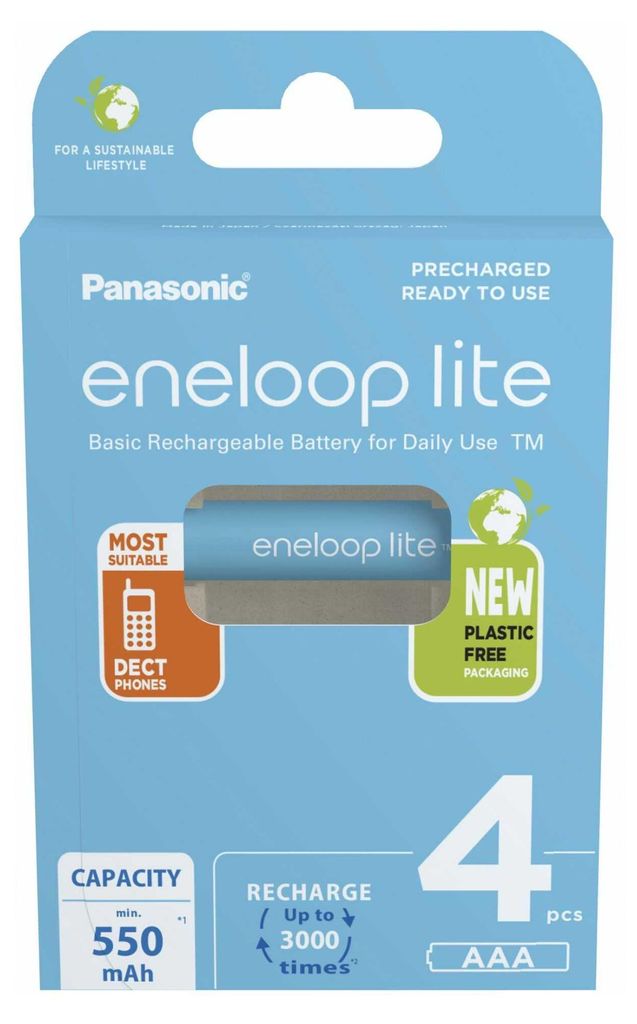 Panasonic | Aaa | 550 Mah | 4 Sztuki | Eneloop Lite Zdjęcie produktu 