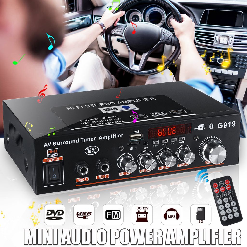 HiFi-Stereo-Verstärker, Mini-Bluetooth-Audio-Verstärker für Auto