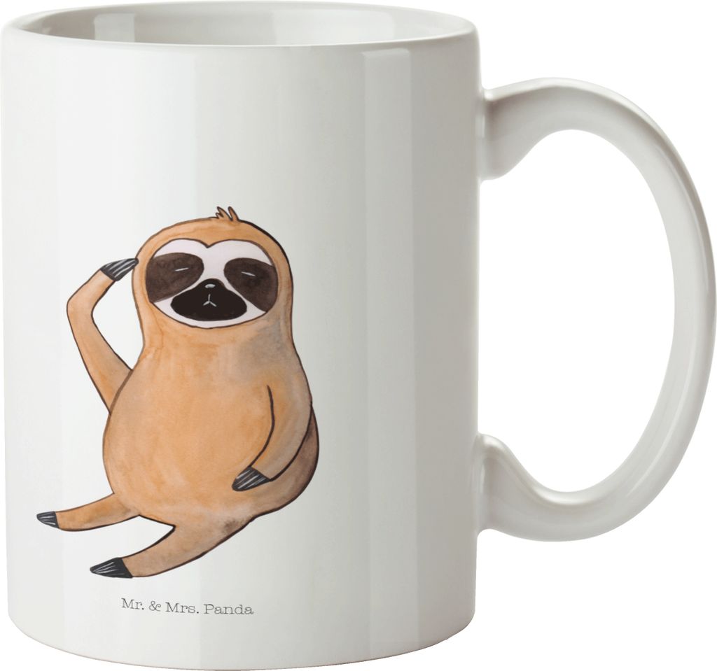Mr. & Mrs. Panda Kaffeetasse Faultier Vogel - Weiß - Geschenk, Deko, Tasse, Angespannt, Becher, Morgenmuffel, Trinkbecher, Spinner, Nachdenklich, ...
