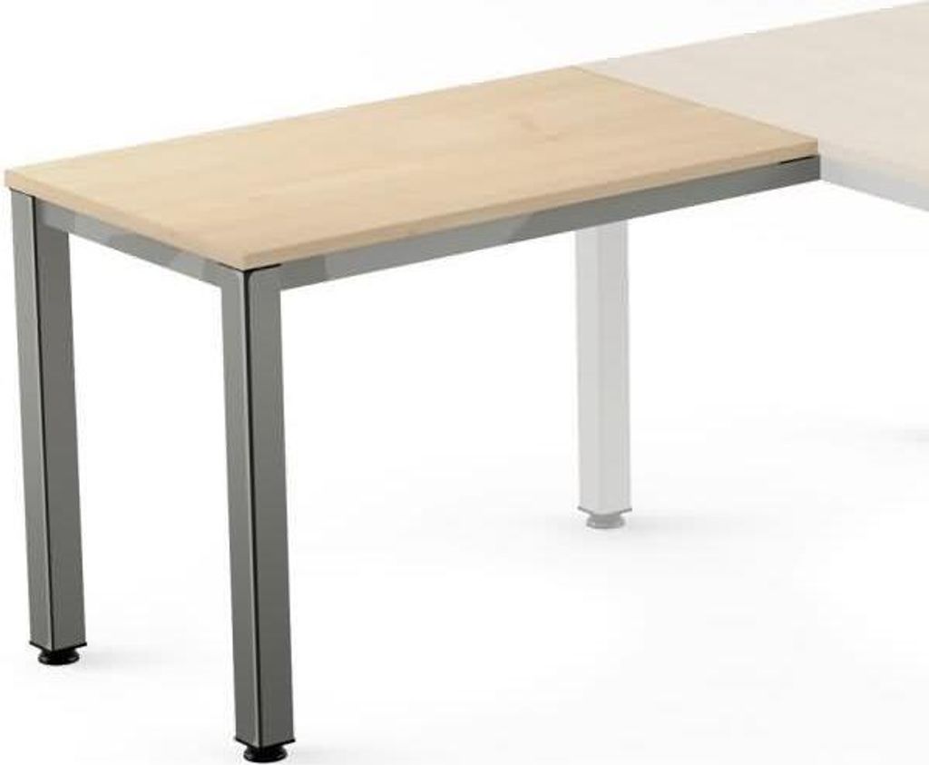 Anstelltisch Executive BxTxH 100x60x73cm Gestell verchromt Platte Melamin buche.