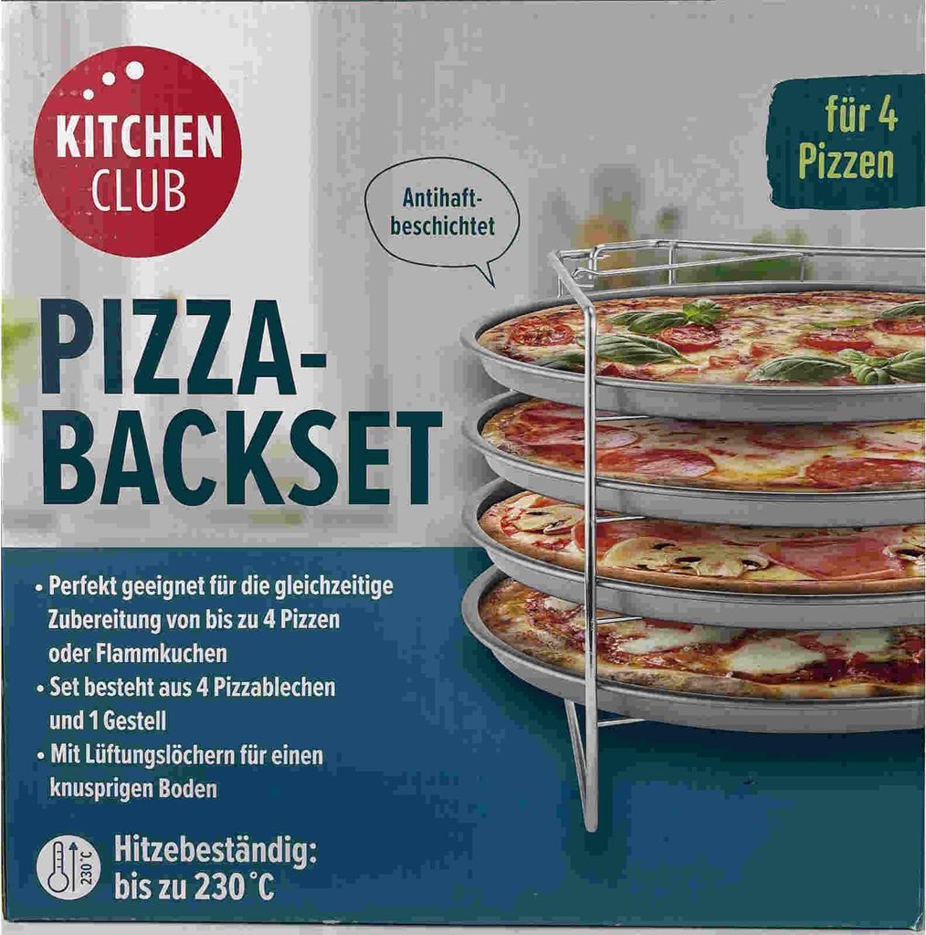Kitchen Club Pizza Backset für 4 Pizzen Produktbild 