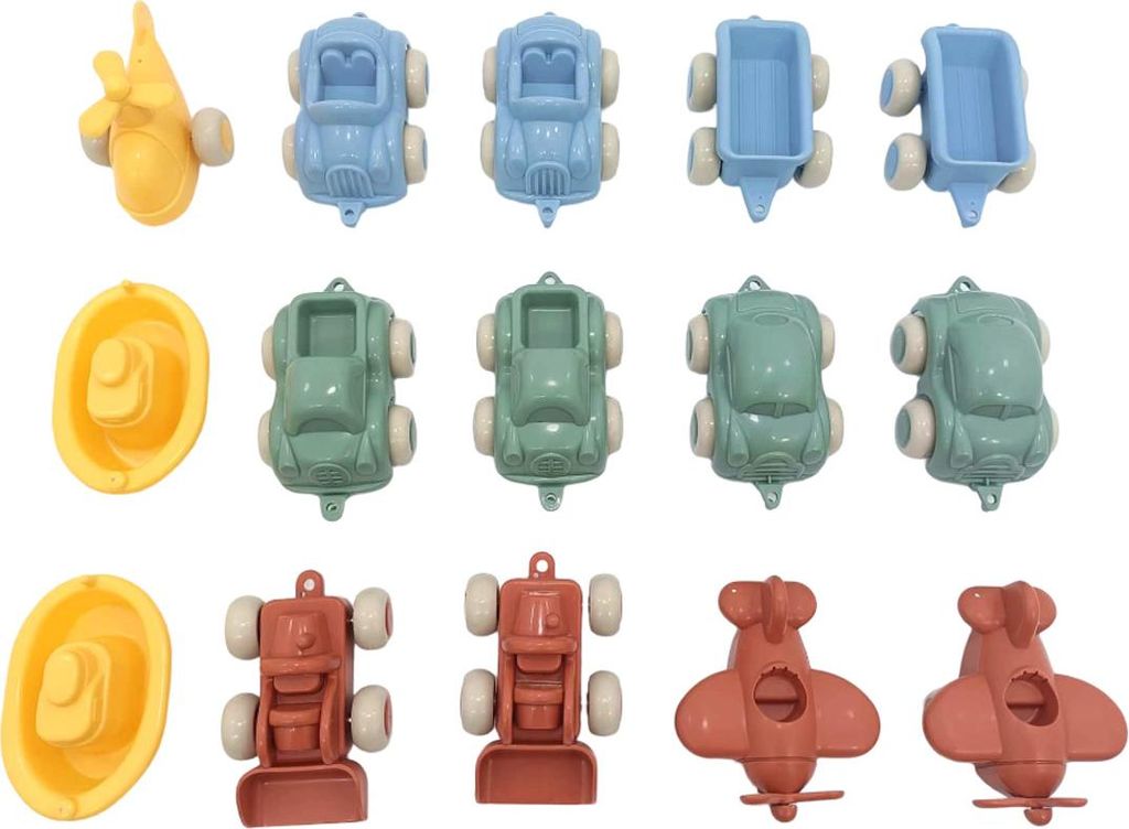 Viking Toys speelgoed - RE:LINE emmer met 15 voertuigen Productafbeelding 