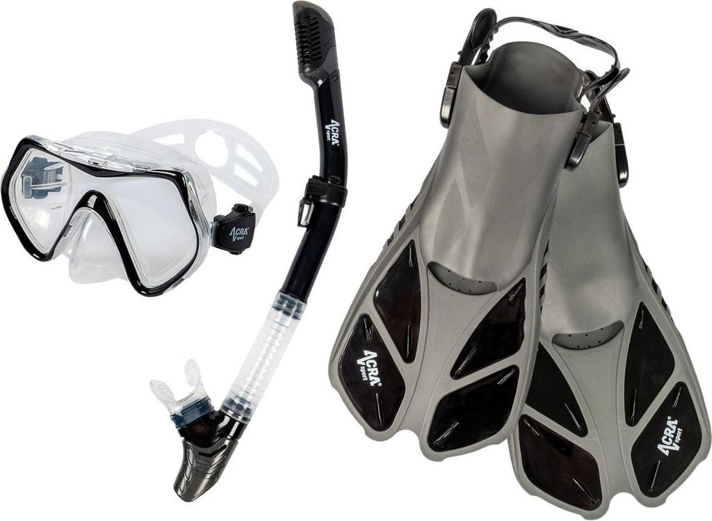 Set snorkeling ACRA 3in1, nero, S/M, pinne taglia 36-41, Immagine del prodotto 