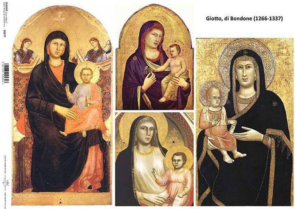 ITD Reispapier Decoupage Bastelpapier Softpapier, religiöse Ikonen 0277M
