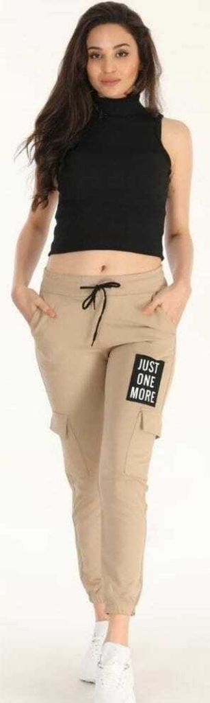 Damen Jogginghose Sporthose Beige XXL Trainingshose Pyjama Freizeit Baumwolle Warm P-66