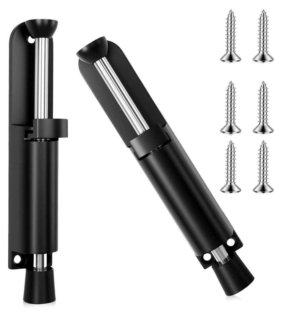 Winddichter Türstopper, 2 Stück Türfeststeller für Außen mit Fußbedienung, Federbelastet, Zinklegierung für Innen und Außen